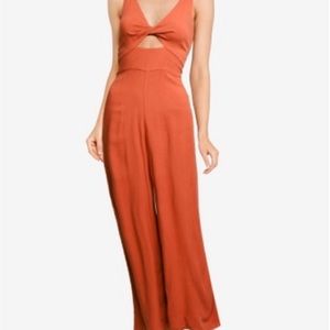 Abercrombie & Fitch Cut out twist rust jumpsuit